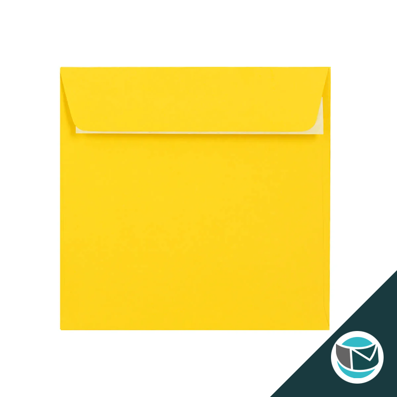 Gekleurde Premium Envelop - 155x155 mm - Geel
