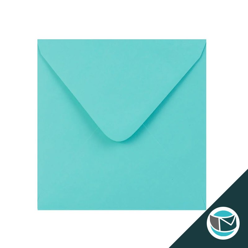 Gekleurde Premium Envelop - 155x155 mm - Robin Egg Blauw