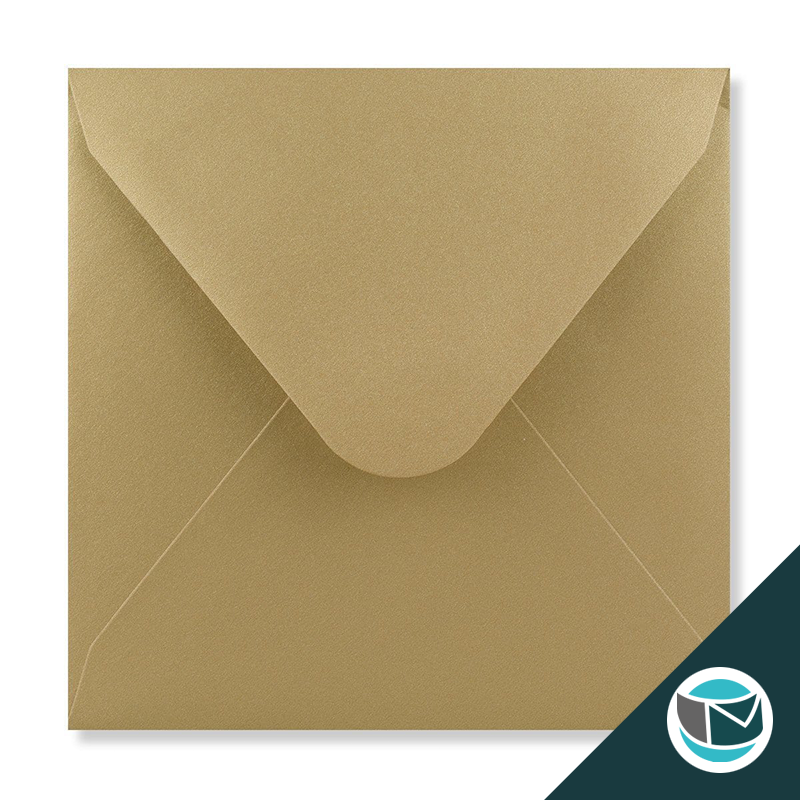 Luxe Wenskaart Envelop - 155x155 mm - Goud