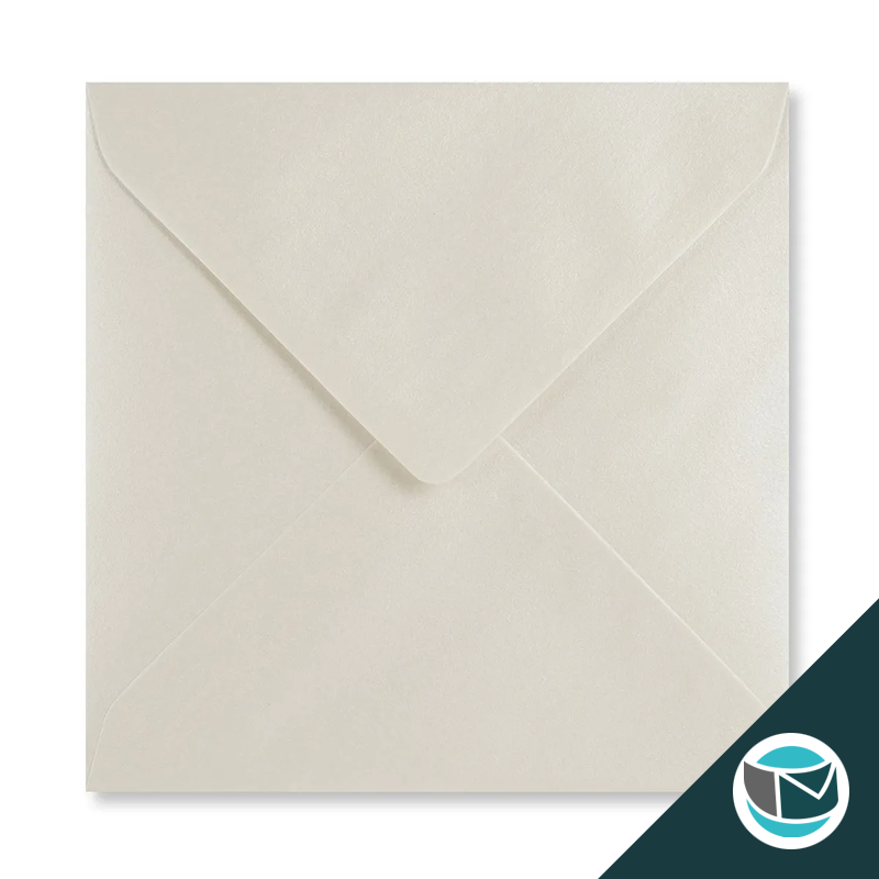 Gekleurde Envelop - 155x155 mm - Oester  Cream Glans 90 grams