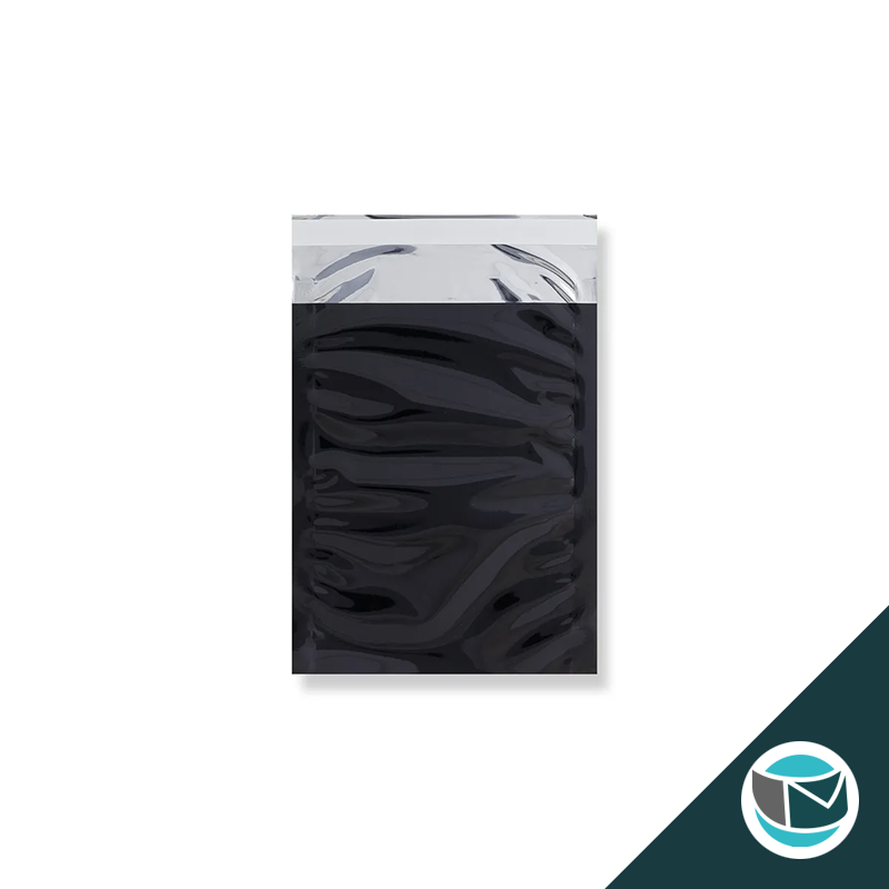 Metallic Folie Envelop (Glans) - 162x114 mm (C6) - Zwart