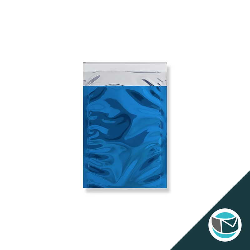 Metallic Folie Envelop (Glans) - 162x114 mm (C6) - Blauw