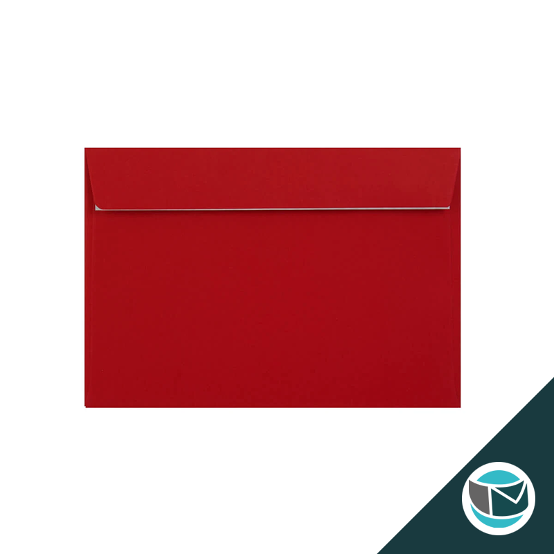 Luxe Wenskaart Envelop - 162x229 mm (C5) - Rood  Strip