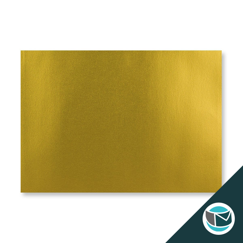 Luxe Wenskaart Envelop - 162x229 mm (C5) - Goud Strip