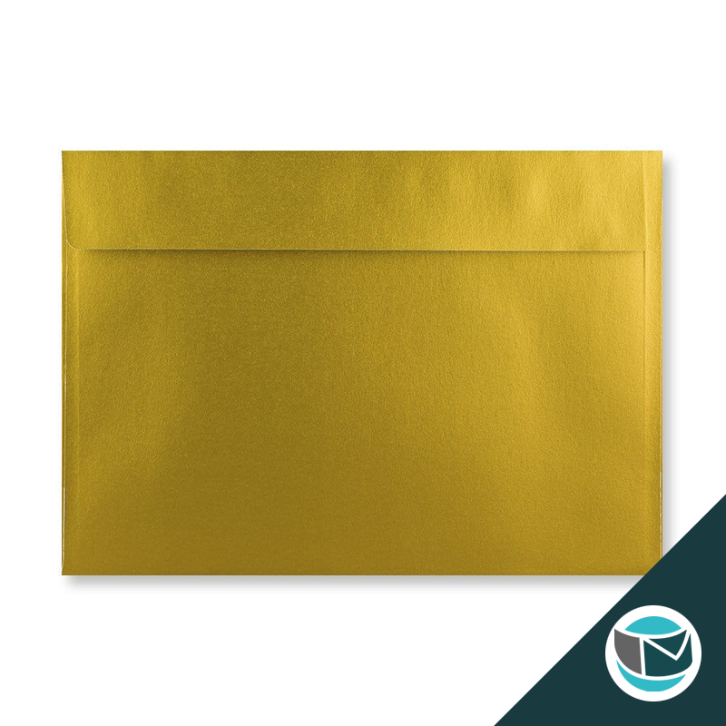 Luxe Wenskaart Envelop - 162x229 mm (C5) - Goud Strip