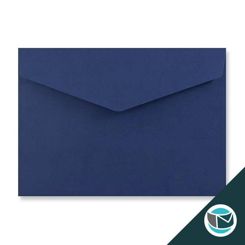 Wenskaart Envelop met Puntklep Strip - 162x229 mm (C5)   - Marine Blauw