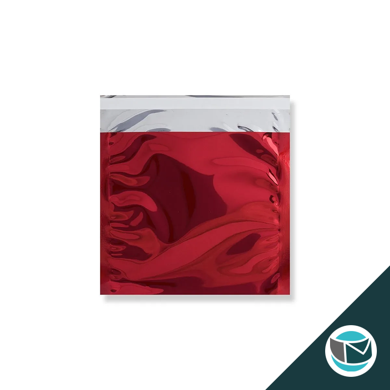 Metallic Folie Envelop (Glans) - 165x165 mm - Rood