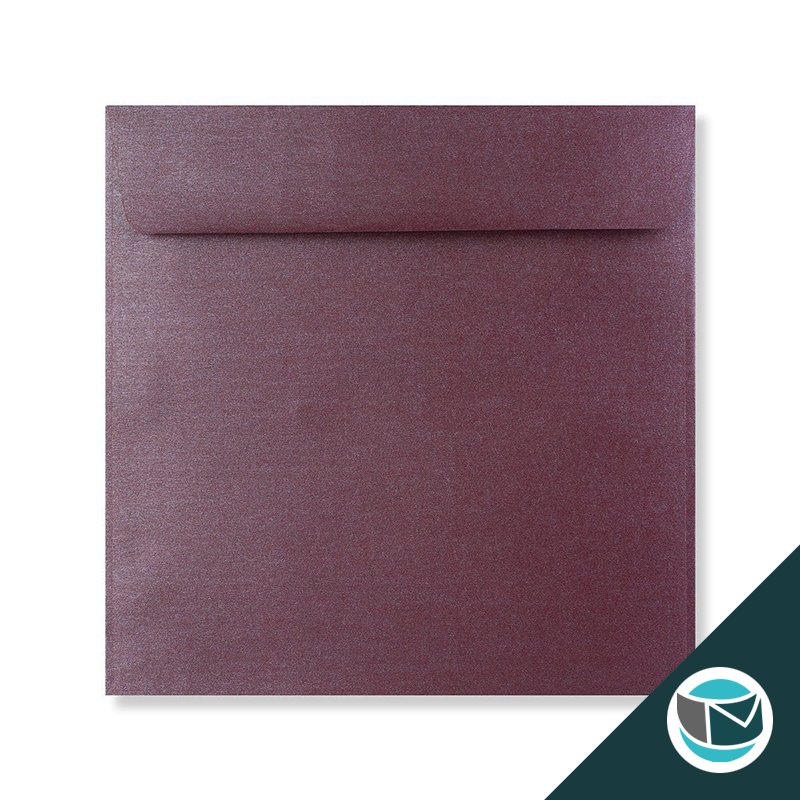 Parelmoer Envelop - 170x170 mm - Aubergine  Strip 120 grams