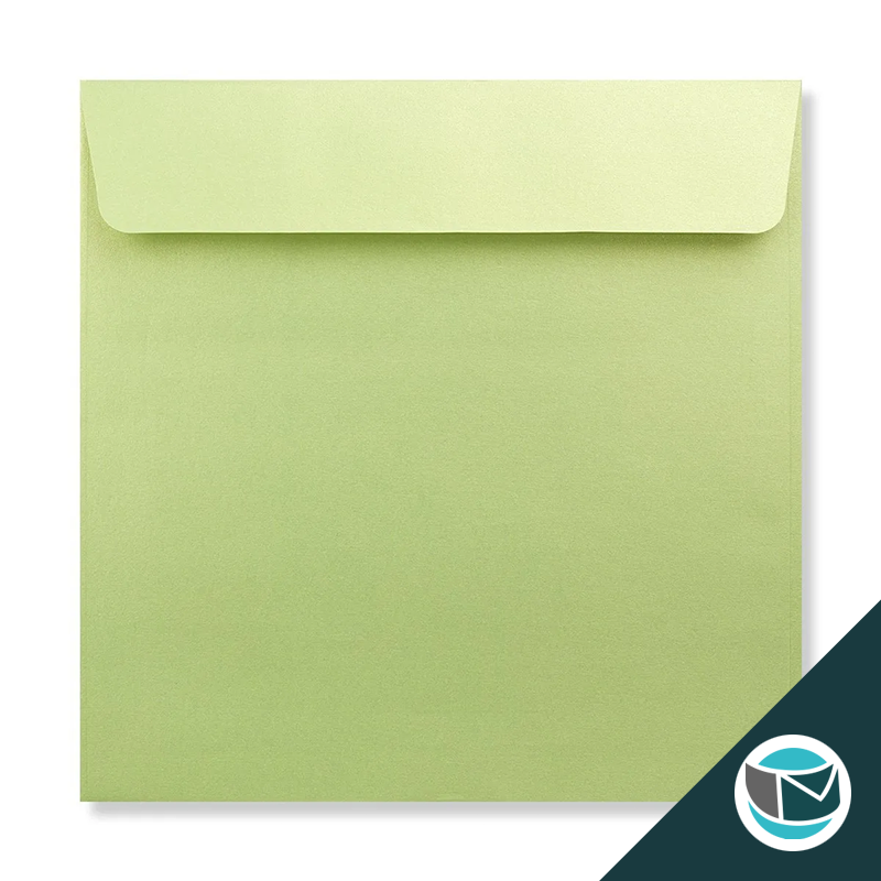 Parelmoer Envelop - 170x170 mm - Lime  Strip 120 grams