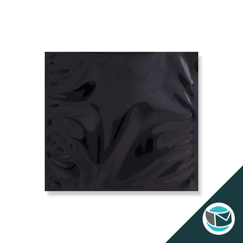 Metallic Folie Envelop (Glans) - 220x220 mm - Zwart