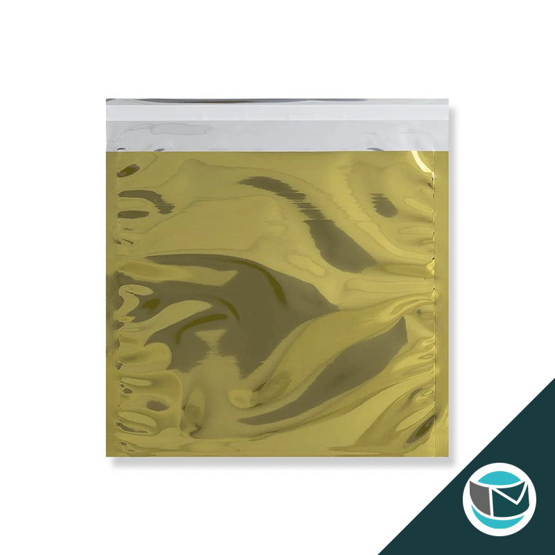 Metallic Folie Envelop (Glans) - 220x220 mm - Goud