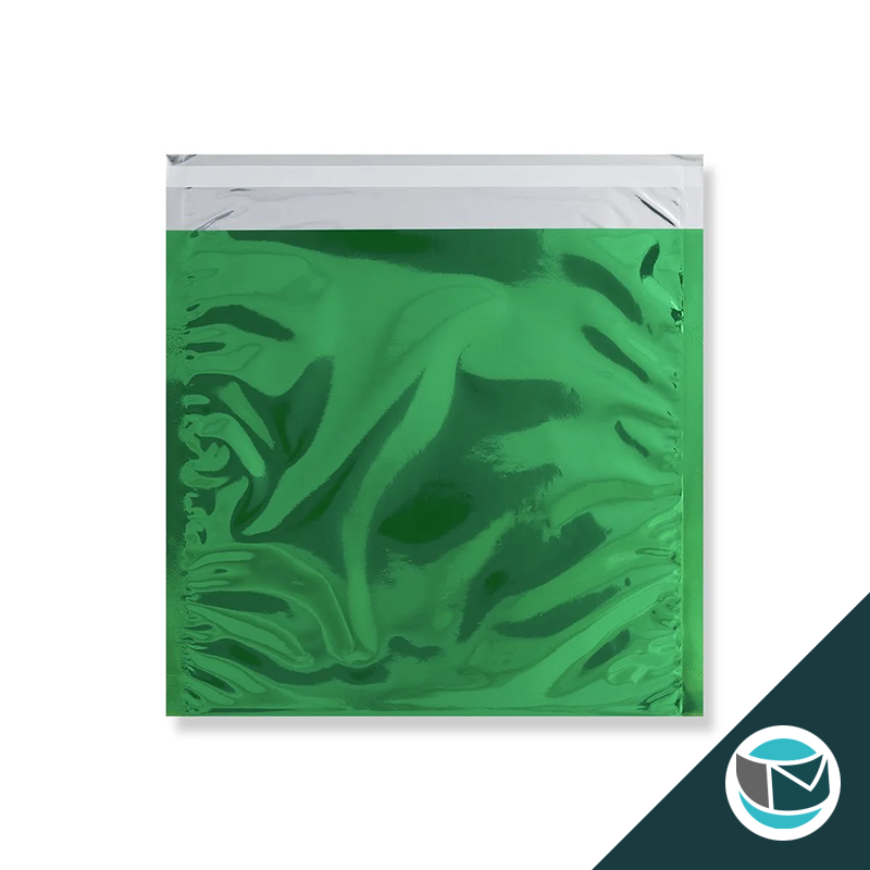 Metallic Folie Envelop (Glans) - 220x220 mm - Groen
