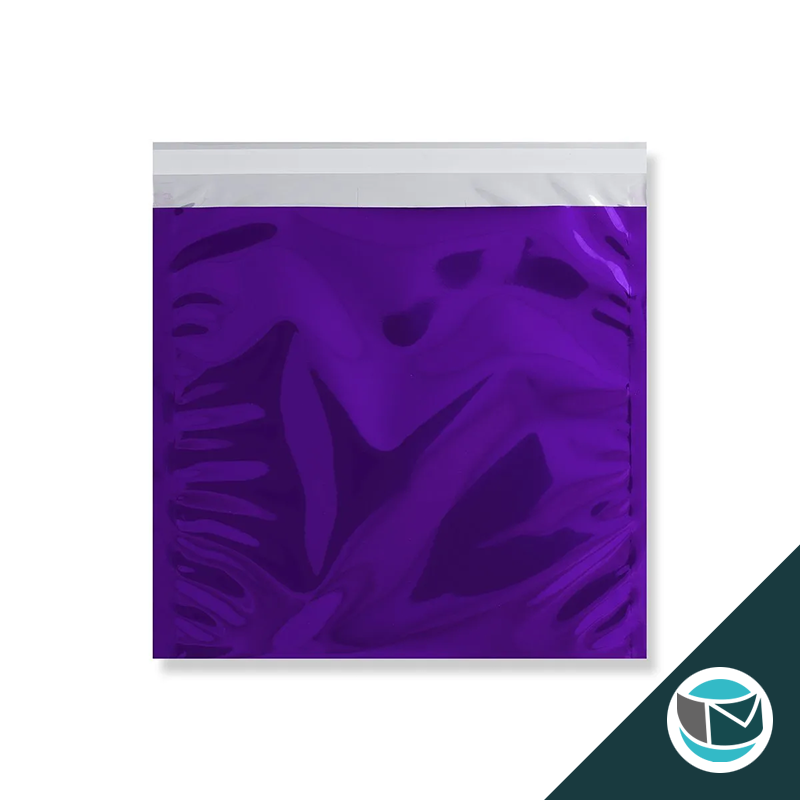 Metallic Folie Envelop (Glans) - 220x220 mm - Paars
