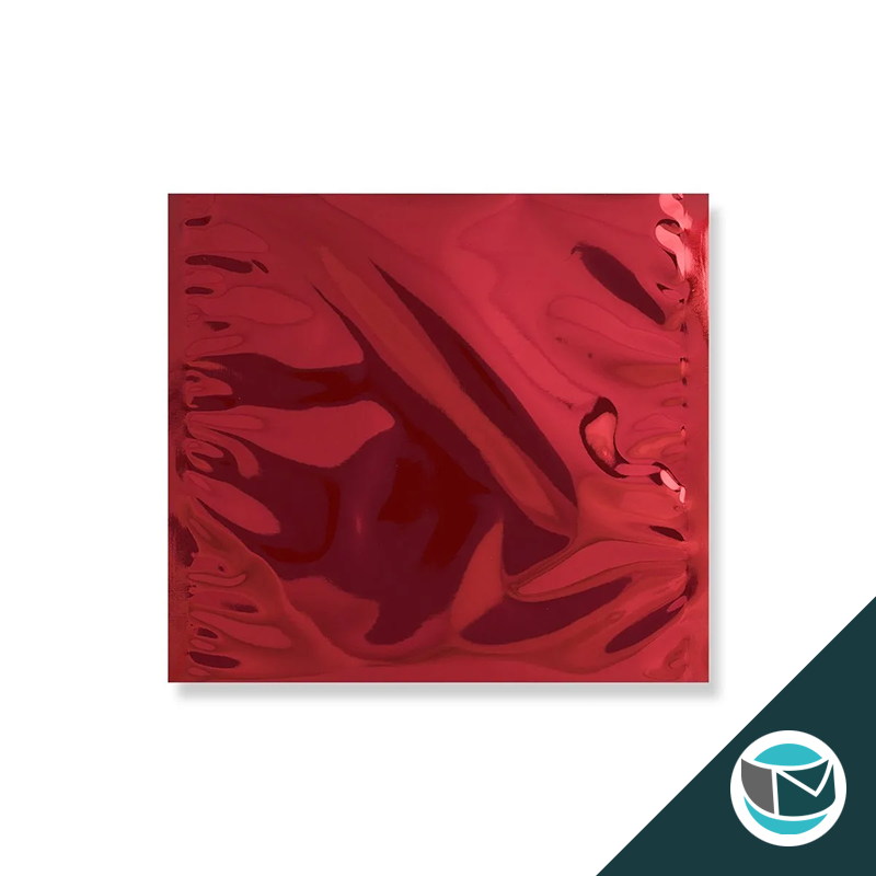 Metallic Folie Envelop (Glans) - 220x220 mm - Rood
