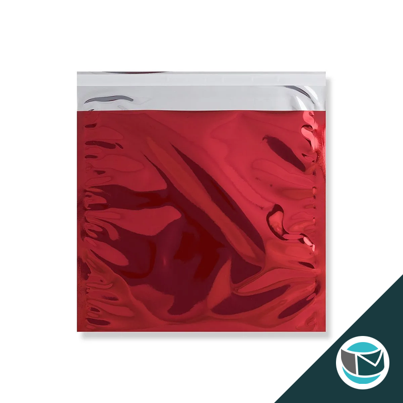 Metallic Folie Envelop (Glans) - 220x220 mm - Rood