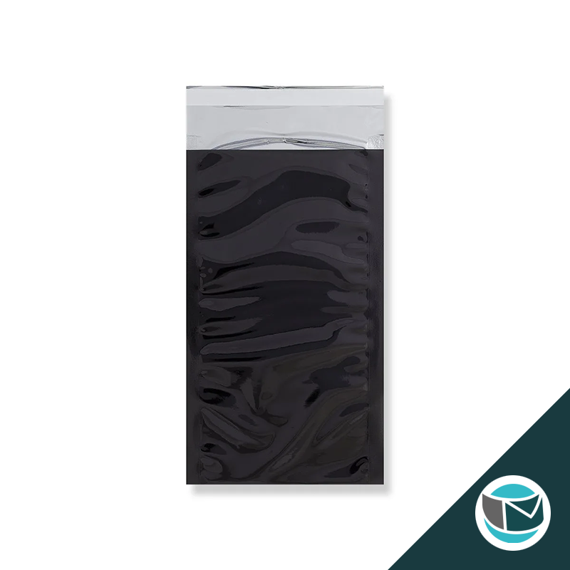 Metallic Folie Envelop (Glans) - 229x114 mm (DL+) - Zwart