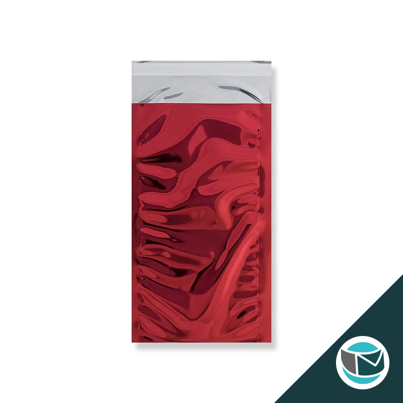 Metallic Folie Envelop (Glans) - 229x114 mm (DL+) - Rood