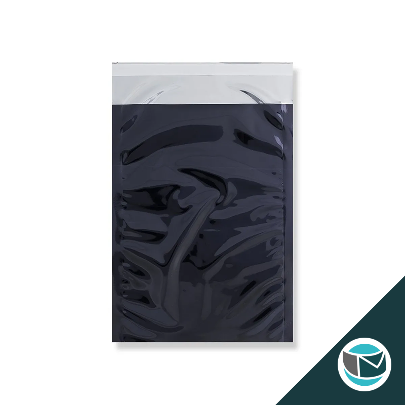 Metallic Folie Envelop (Glans) - 229x162 mm (C5) - Zwart