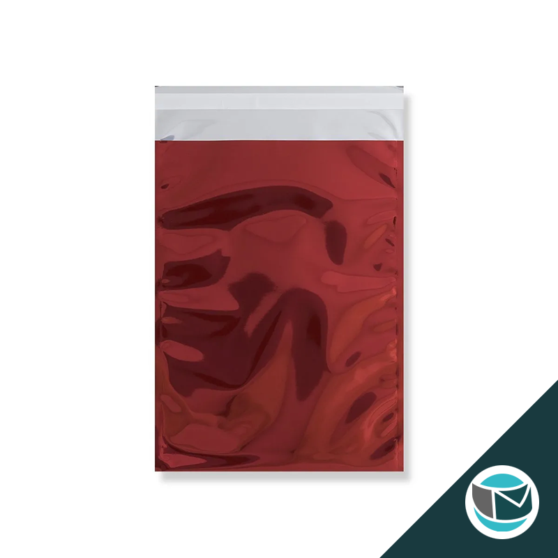 Metallic Folie Envelop (Glans) - 229x162 mm (C5) - Rood