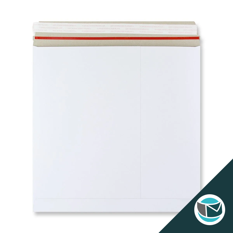 Kartonnen Duplex Enveloppen - 300x300 mm - Wit