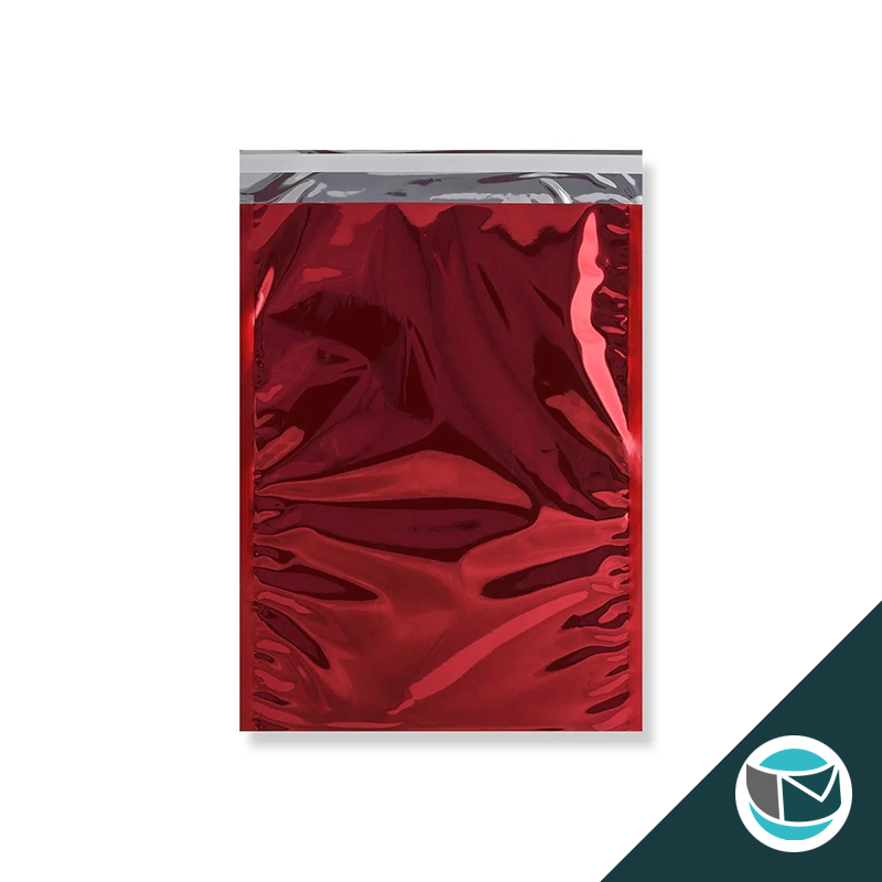 Metallic Folie Envelop (Glans) - 324x229 mm (C4) - Rood