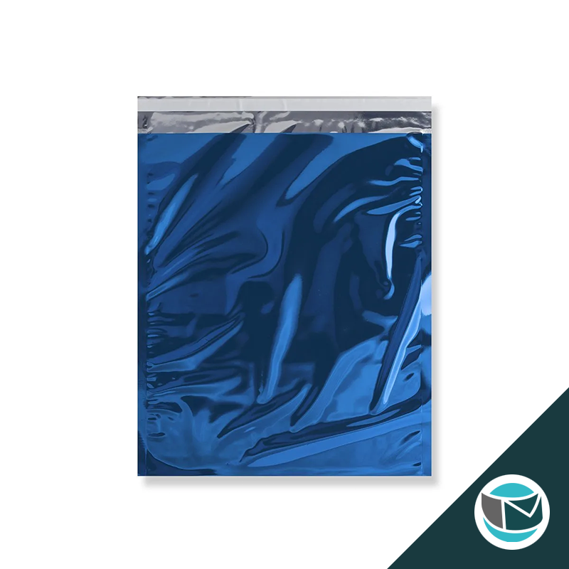 Metallic Folie Envelop (Glans) - 324x254 mm - Blauw