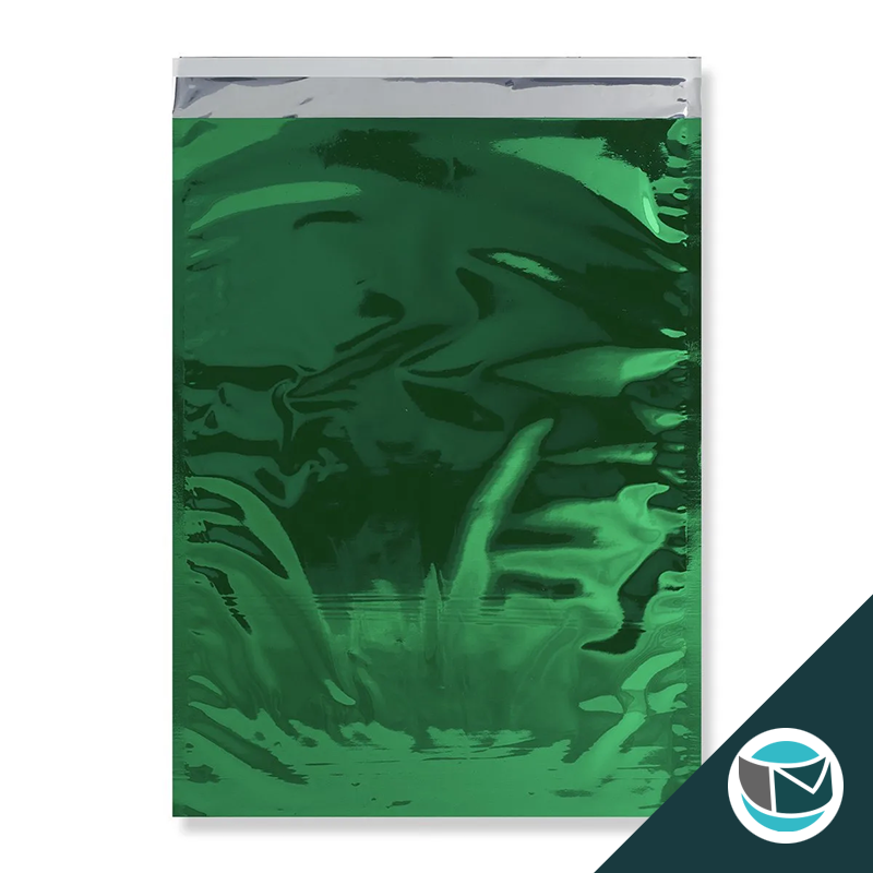 Metallic Folie Envelop (Glans) - 450x320 mm (C3) - Groen