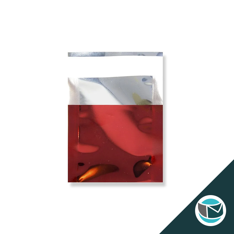 Metallic Folie Envelop (Glans) - 45x40 mm - Rood
