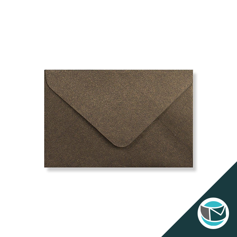 Parelmoer Envelop - 62x94 mm - Brons Gegomd 120 grams
