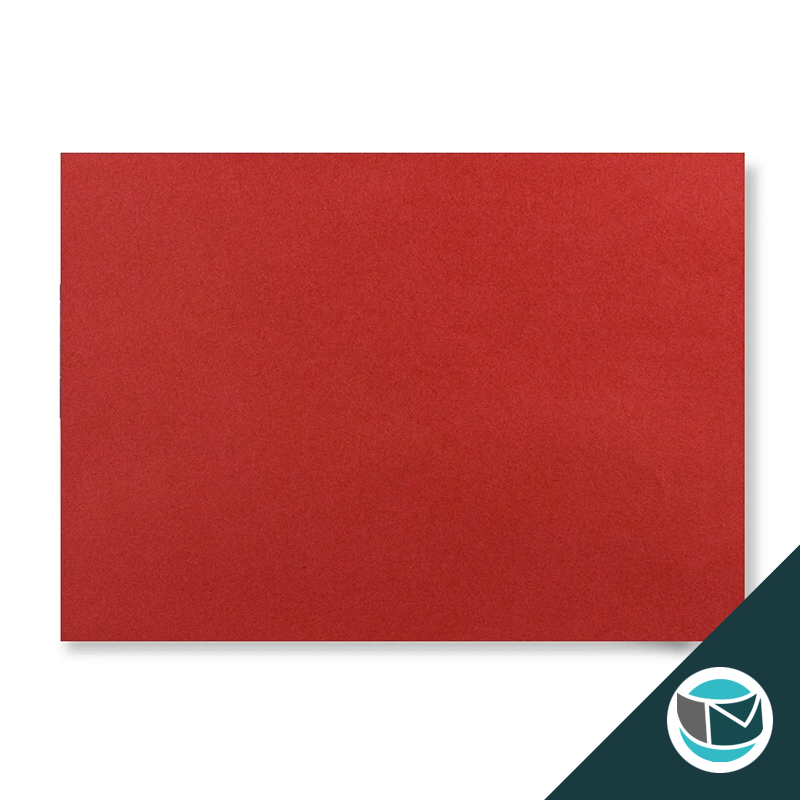 Wenskaart Envelop met Puntklep Strip - 62x94 mm  - Donkerrood