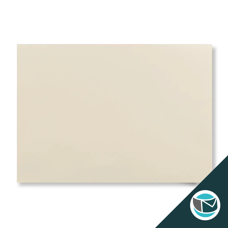 Wenskaart Envelop met Puntklep Strip - 62x94 mm  - Ivoor