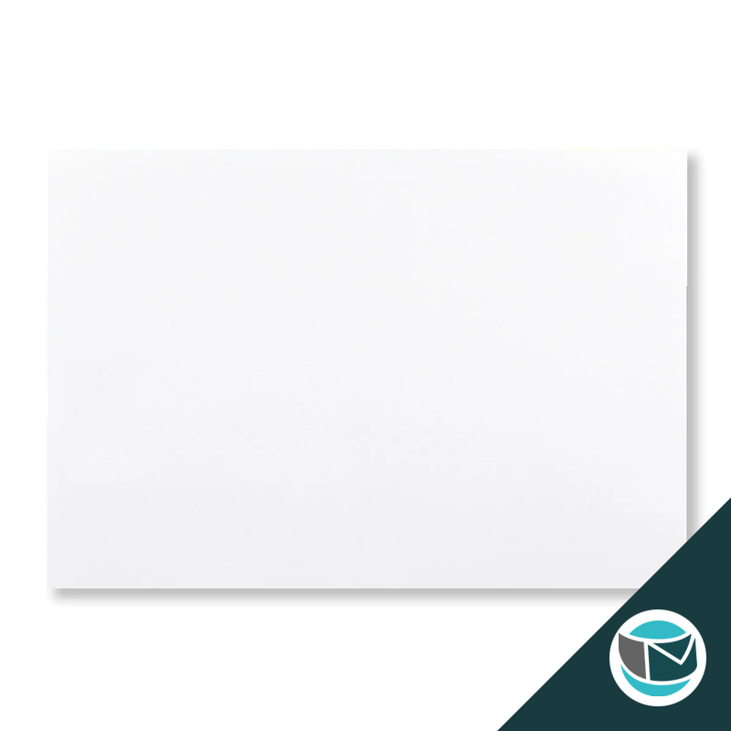 Wenskaart Envelop met Puntklep Strip - 62x94 mm  - Wit