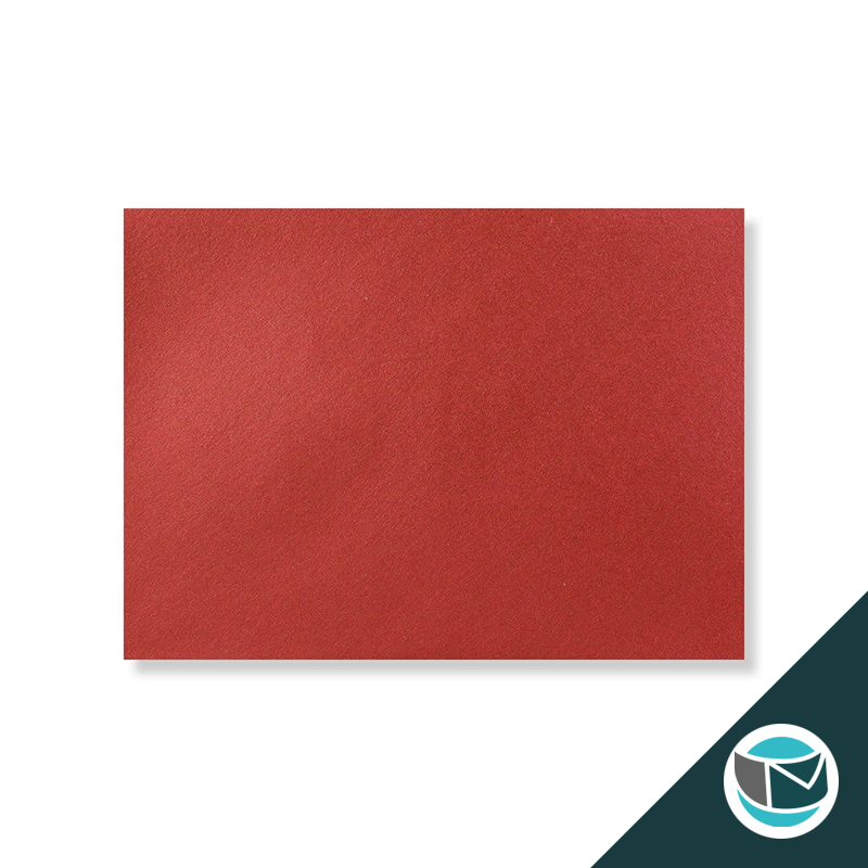 Parelmoer Envelop - 82x113 mm (C7) - Rood Gegomd 120 grams