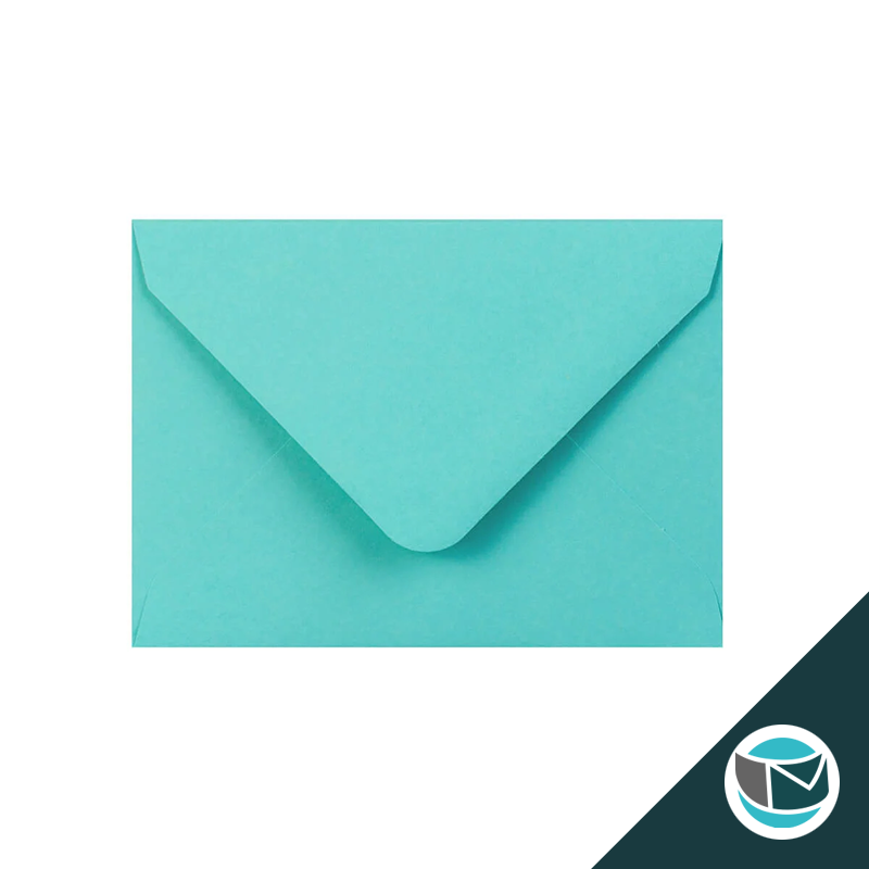 Gekleurde Premium Envelop - 82x113 mm (C7) - Turquoise
