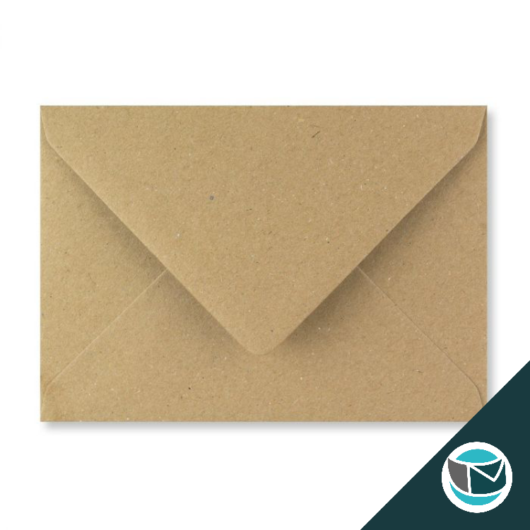 Gerecyclede Kraft Envelop - 114x162 mm (C6)