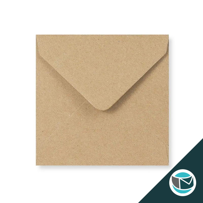 Gerecyclede Kraft Envelop - 116x116 mm