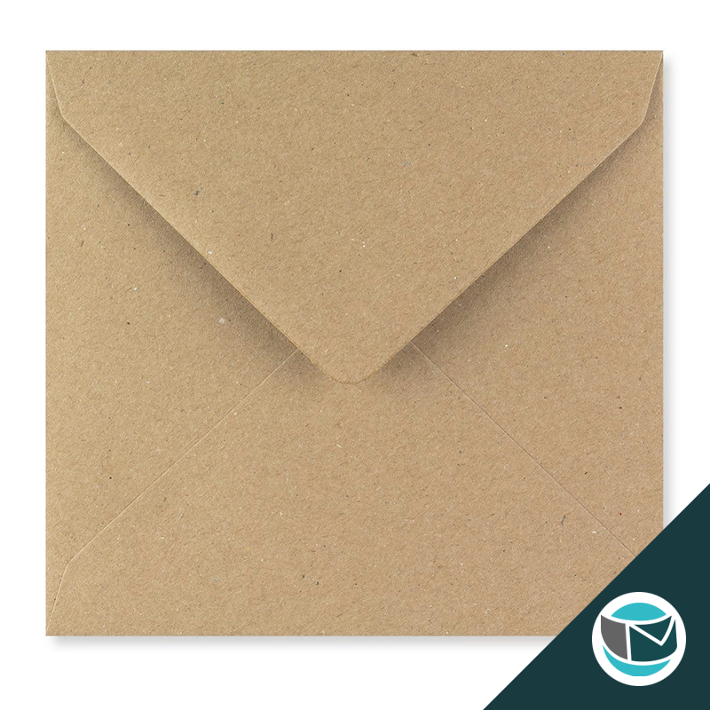 Gerecyclede Kraft Envelop - 155x155 mm