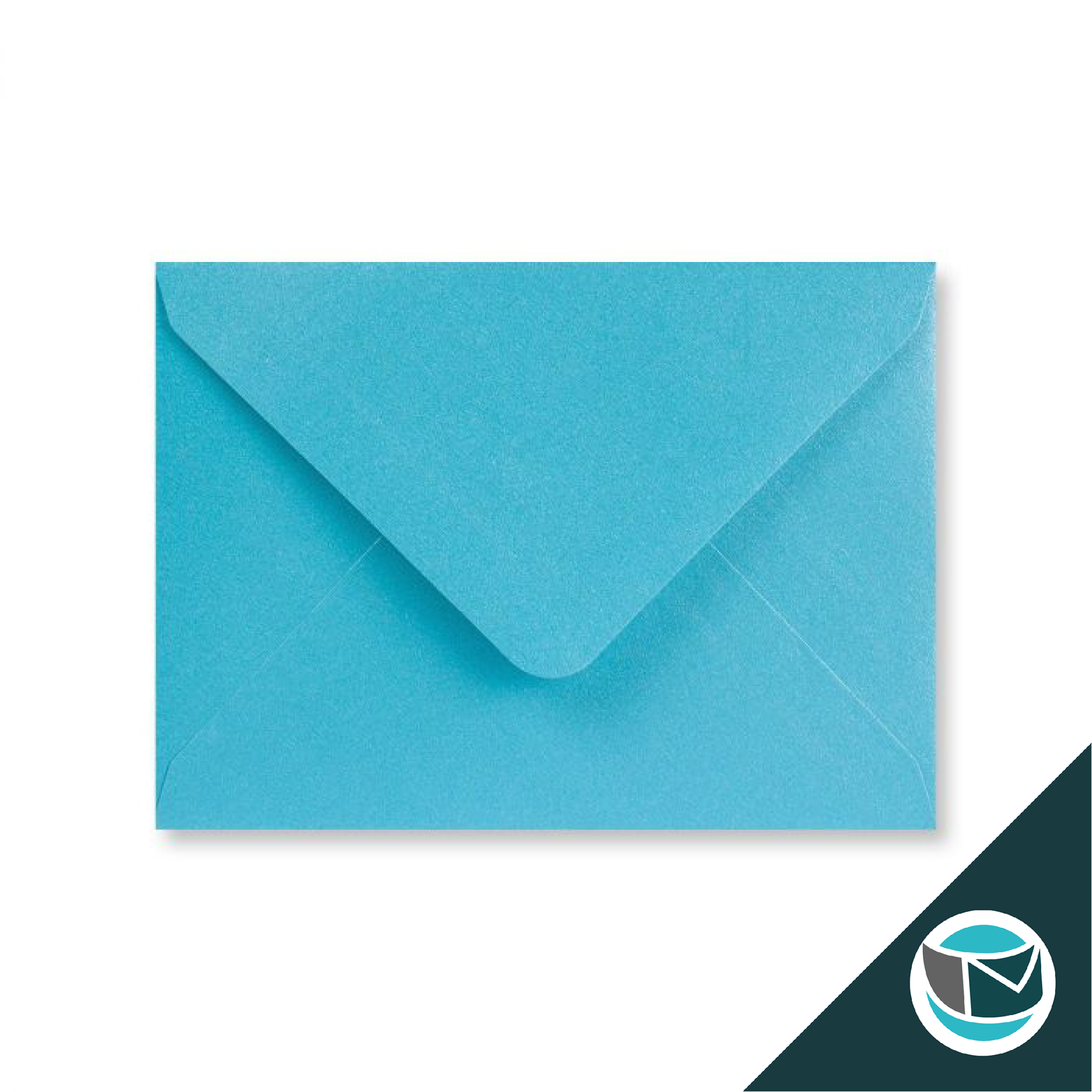 Parelmoer Envelop - 82x113 mm (C7) - Lichtblauw
