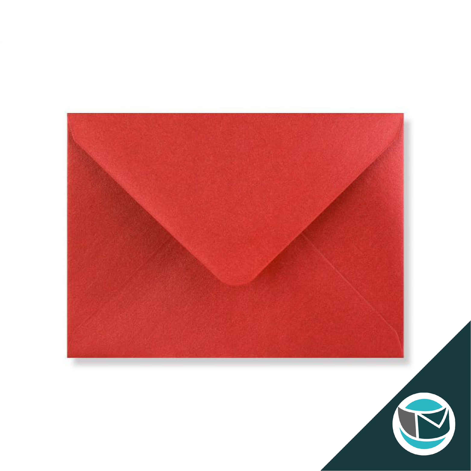 Parelmoer Envelop - 82x113 mm (C7) - Rood