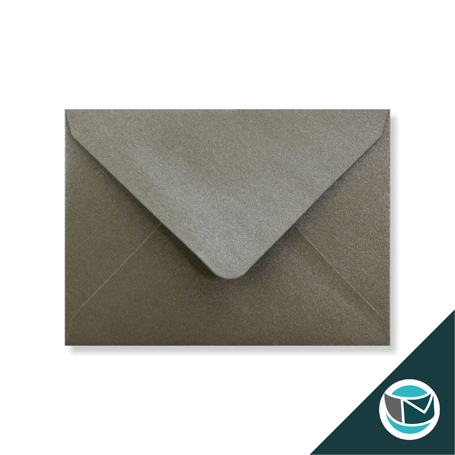 Parelmoer Envelop - 82x113 mm (C7)  - Donkerzilver