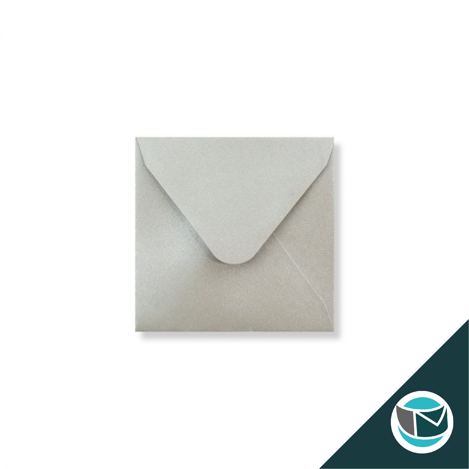 Parelmoer Envelop - 100x100 mm - Zilver