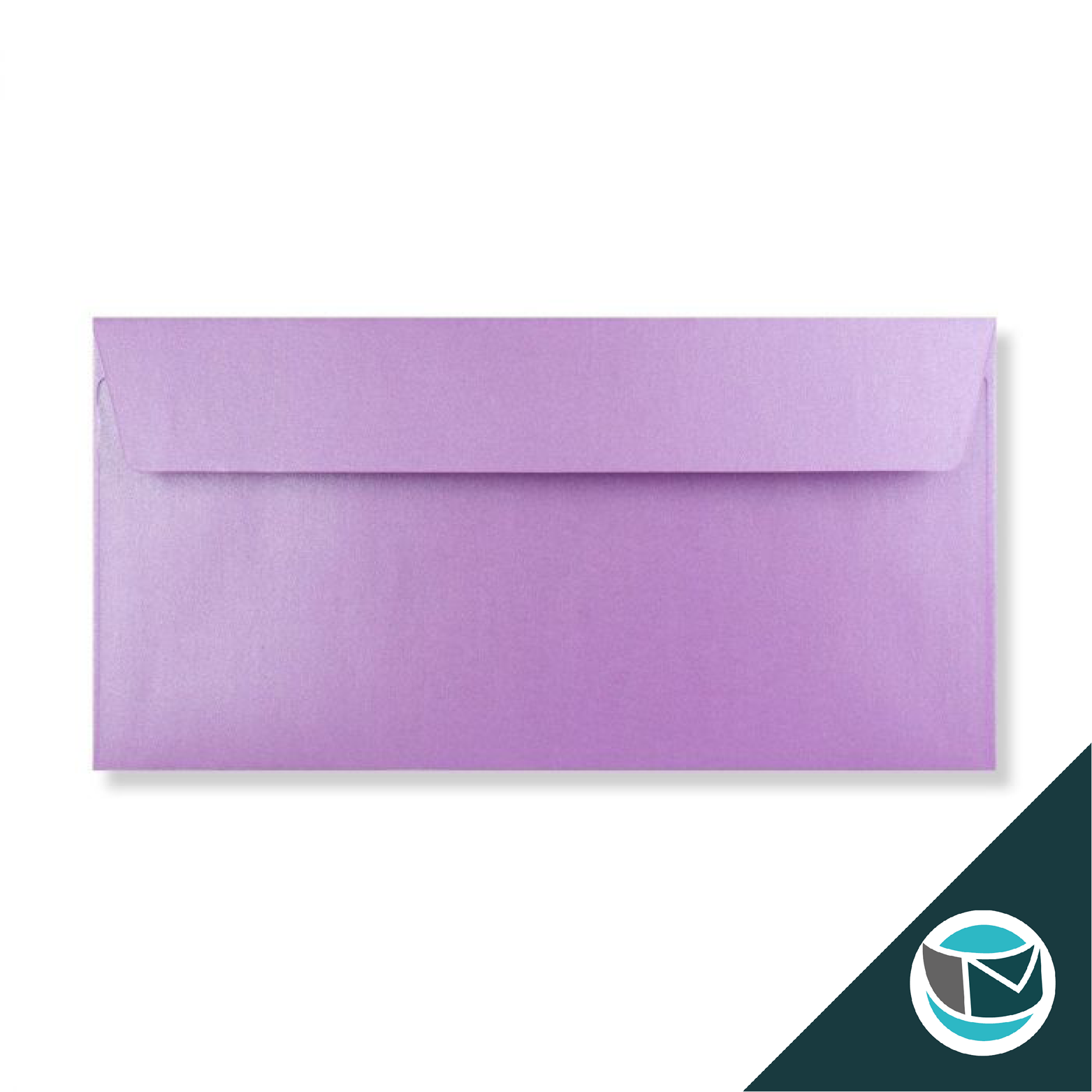 Parelmoer Envelop - 110x220 mm - Lila  Strip