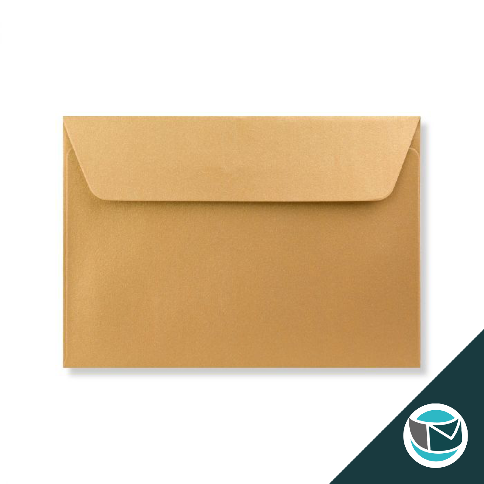 Parelmoer Envelop - 114x162 mm (C6) - Goud Strip