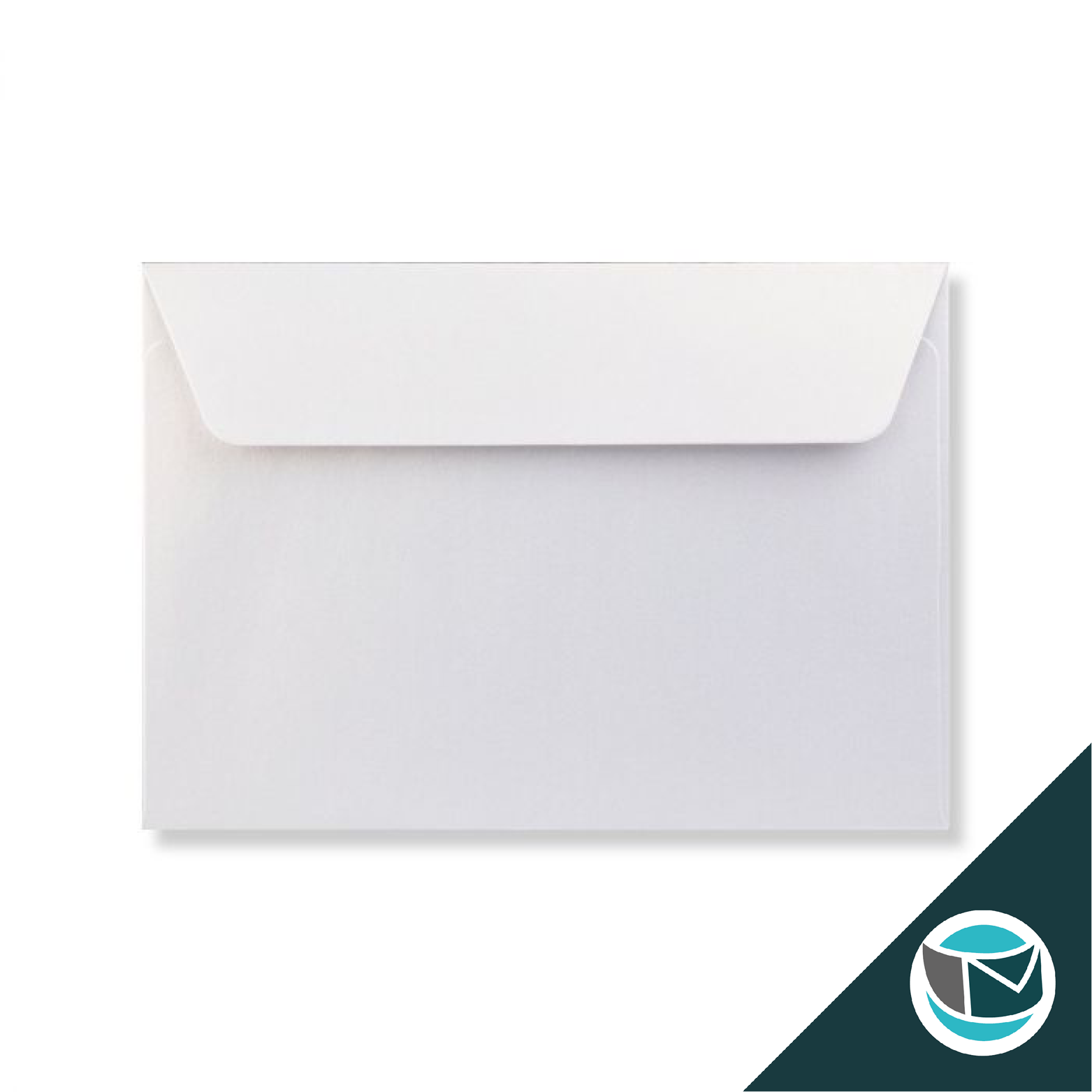Parelmoer Envelop - 114x162 mm (C6)  - Wit Strip
