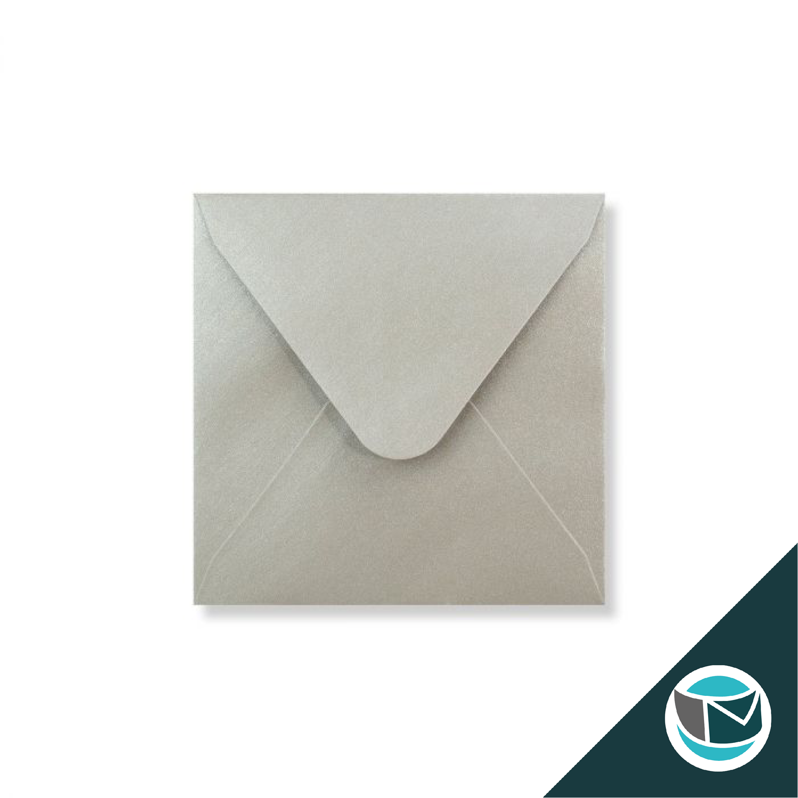 Parelmoer Envelop - 120x120 mm - Zilver