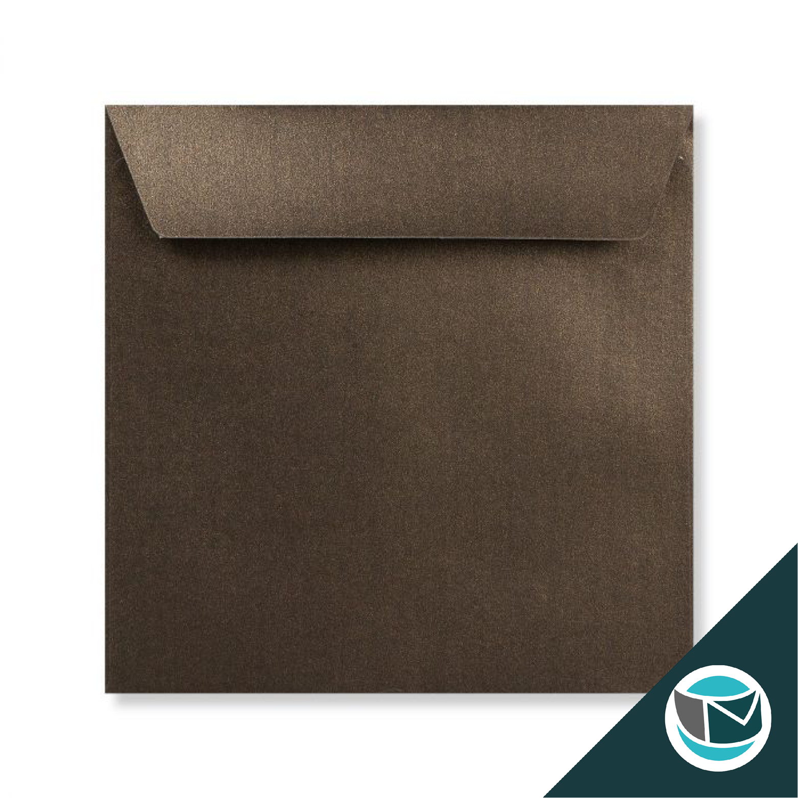 Parelmoer Envelop - 155x155 mm - Brons