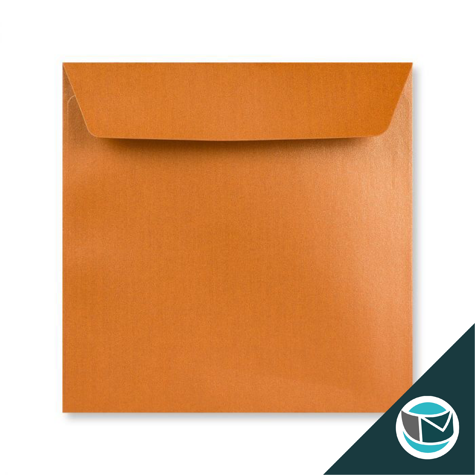 Parelmoer Envelop - 155x155 mm  - Koper