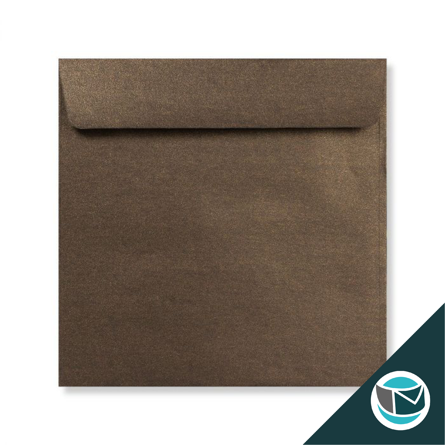 Parelmoer Envelop - 170x170 mm - Brons  Strip