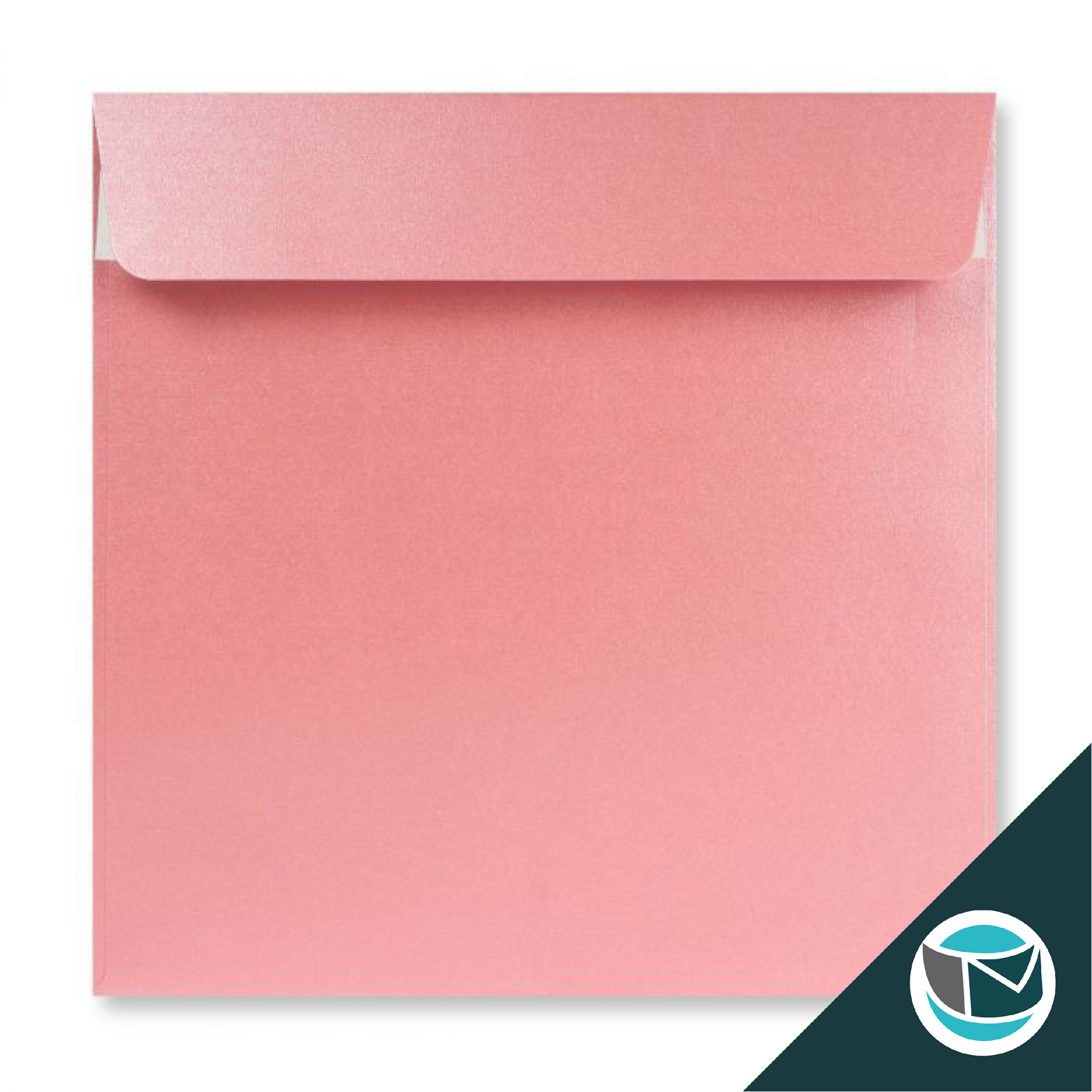 Parelmoer Envelop - 170x170 mm - Lichtroze  Strip