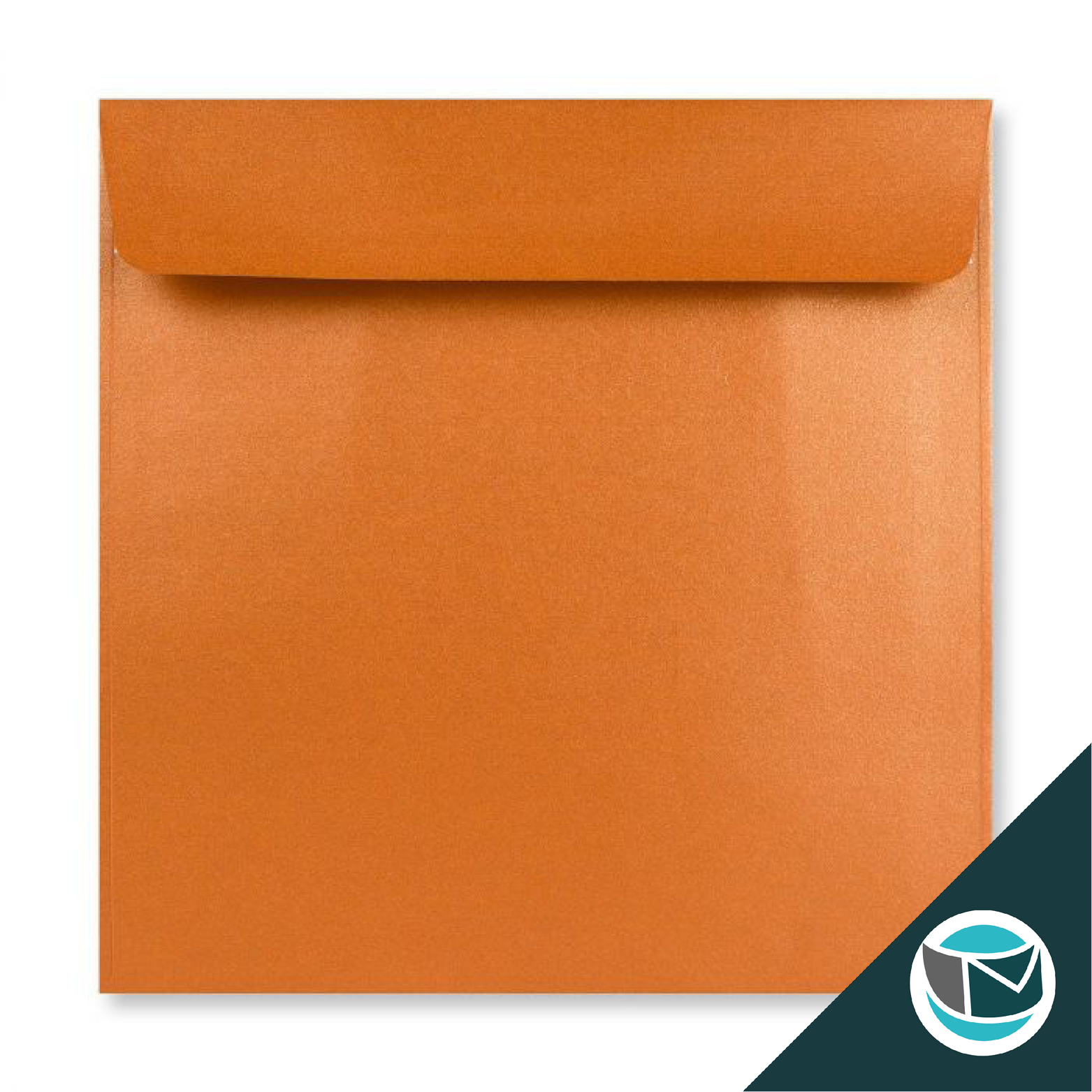 Parelmoer Envelop - 170x170 mm  - Koper Strip